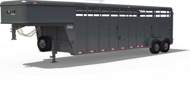 Livestock trailer: steel gooseneck stock trailer