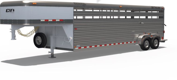 Livestock trailer: aluminum gooseneck stock trailer