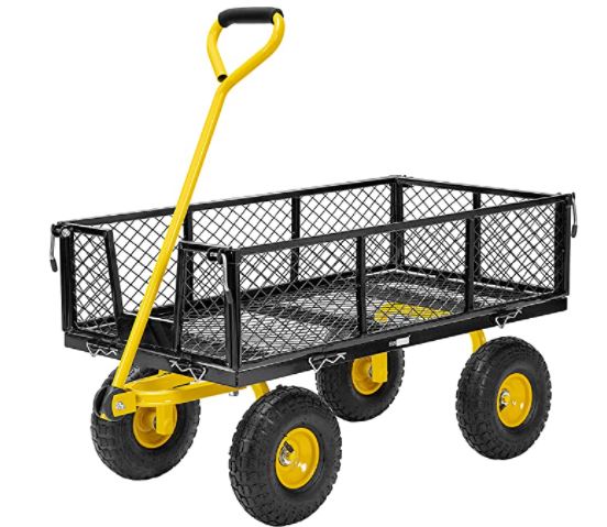 Hay wagon: heavy duty mesh steel garden cart